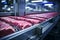 Meat processing marvel Industrial machinery cuts and prepares fresh beef