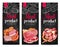 Meat products delicatessen vector banners sketch