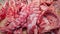 Meat raw Food - Close up pork rips in market
