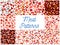 Meat and sausages seamless patterns