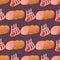 Meat seamless pattern background cartoon delicious variety delicious