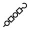 Meat skewer line icon