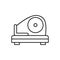 Meat slicer, meat icon. Simple line, outline  batcher icons for ui and ux, website or mobile application