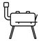 Meat smokehouse icon outline vector. Barrel oven