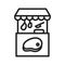 Meat Stall icon vector image.