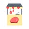 Meat Stall icon vector image.