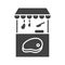 Meat Stall icon vector image.