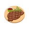 Meat steak illustration