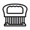 meat tenderizer line icon vector illustration