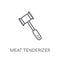 meat tenderizer linear icon. Modern outline meat tenderizer logo