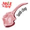 Meat vector - lamb chop. Fresh meat icon.