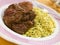 Meat Vindaloo with Pilau Rice