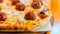 Meatballs pizza background