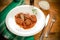 Meatballs on a plate traditional recipe