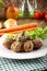 Meatballs stewed with vegetables