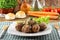 Meatballs stewed with vegetables