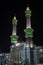 Mecca Holy Mosque. Night view from Masjid Haram