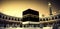 Mecca muslim arabic architectural religious prayer building. AI generated.