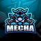 Mecha mascot esport logo design