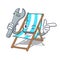 Mechanic beach chair mascot cartoon