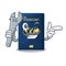 Mechanic blue passport isolated with the cartoons