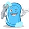Mechanic blue soap character cartoon