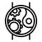 Mechanic construction hand watch icon, outline style