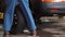 Mechanic holding a tire tire at the repair garage