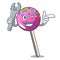 Mechanic lollipop with sprinkles mascot cartoon