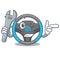 Mechanic miniature steering wheel in cartoon shape