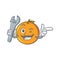 Mechanic orange fruit cartoon character