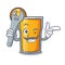 Mechanic orange juice mascot cartoon