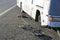 Mechanic repairing a Flat tyre on a motorhome