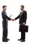 Mechanic shaking hands with a businessman