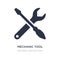 mechanic tool icon on white background. Simple element illustration from UI concept
