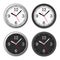 Mechanical Circle Clock Dial Set. Vector