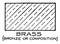 Mechanical Drawing Cross Hatching of Brass showing composition vintage engraving