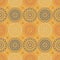 Mechanical flower symmetry seamless pattern