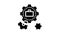 mechanical gears glyph icon animation