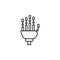 Mechanical hand robotic hand icon. Element of future technology icon for mobile concept and web apps. Thin line Mechanical hand ro