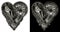 Mechanical Human Love Heart Isolated