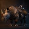 Mechanical Menagerie Steampunk Animals Rhino