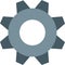 Mechanical metal gear cog Icon vector svg