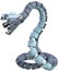 Mechanical Metal Robot Snake Isolated