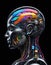 Mechanical Mind in Vibrant Colors AI Generated
