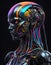 Mechanical Mind in Vibrant Colors AI Generated