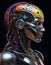 Mechanical Mind in Vibrant Colors AI Generated