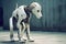 A mechanical robot dog. Advanced technology. The concept of synthetic intelligence. Generative AI