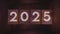 Mechanical rusty flip clock switches from year 2022 to 2023, 2024, 2025, 2026, 2027, 2028 to 2029 in a rusty box. Vintage device