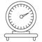 Mechanical scales icon, outline style